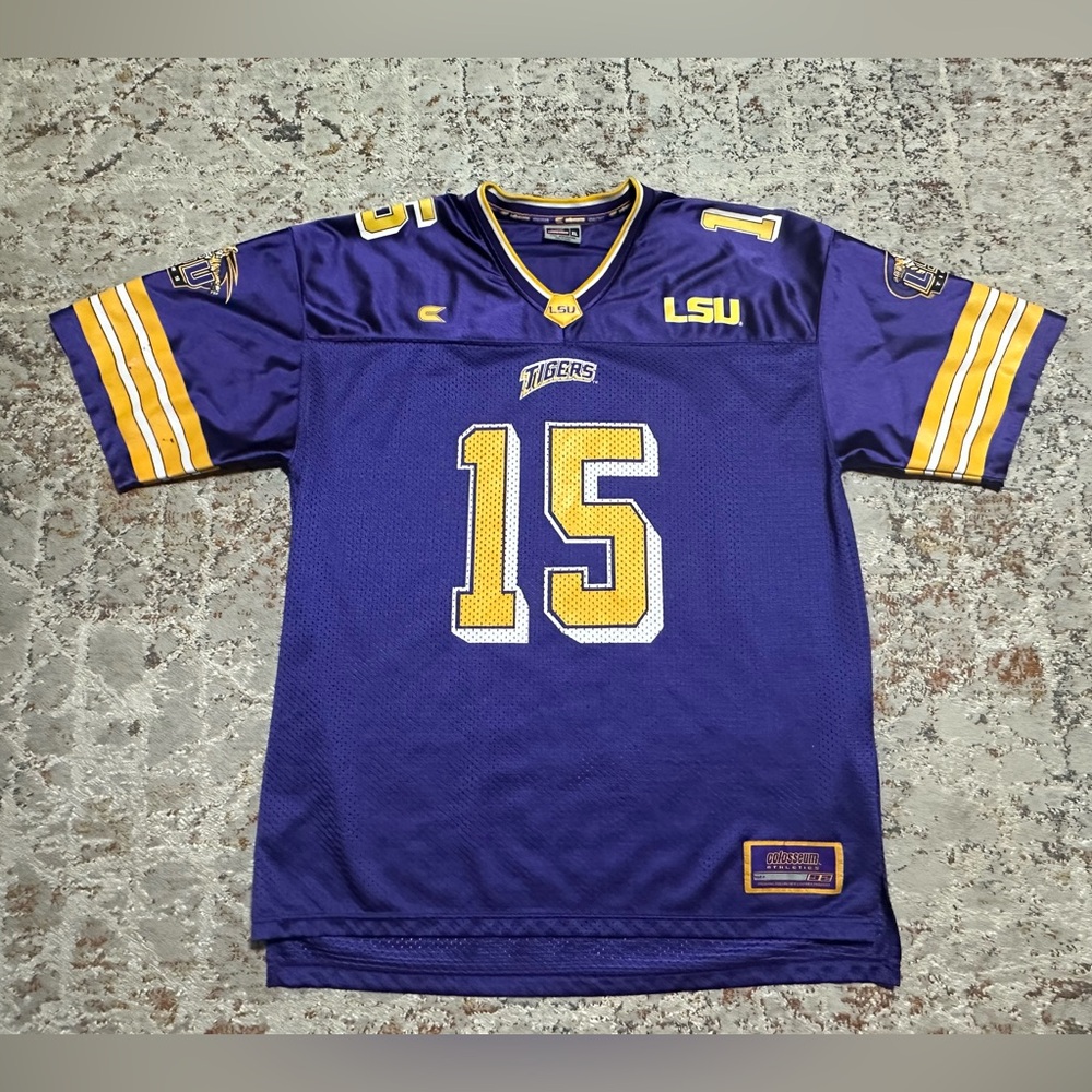 LSU TIGERS COLOSSEUM #15 Football Jersey size XL oversized